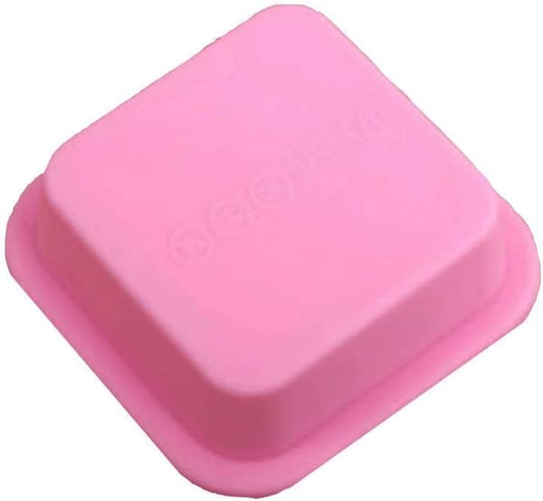 6 stk. DIY Håndlavede Firkantede Silikone Sæbeforme 100% Håndlavet (Pink)