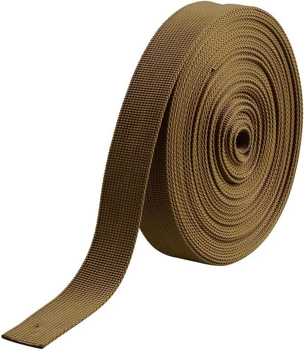 Nylonbånd Kraftig Webbing Rem til DIY Håndværk Rygsæk Forklæde Vimpel-Kaki Khaki