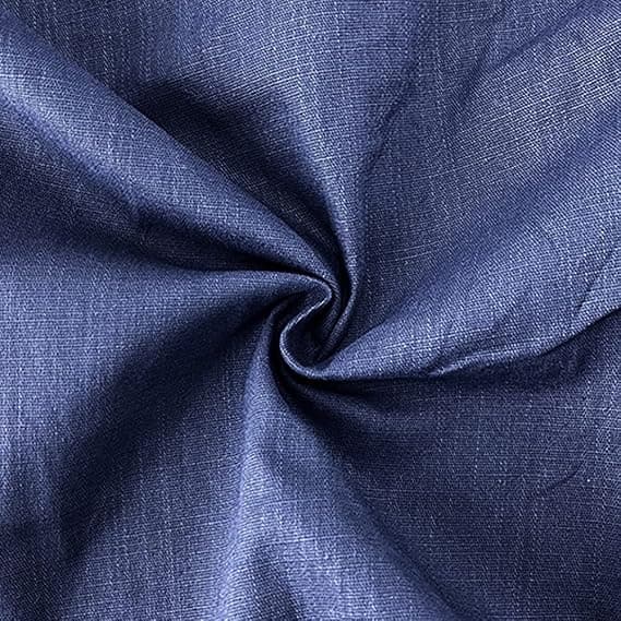 Linbukser for menn, vide, lette, med snøring og elastisk midje, til strand og yoga navy blue m