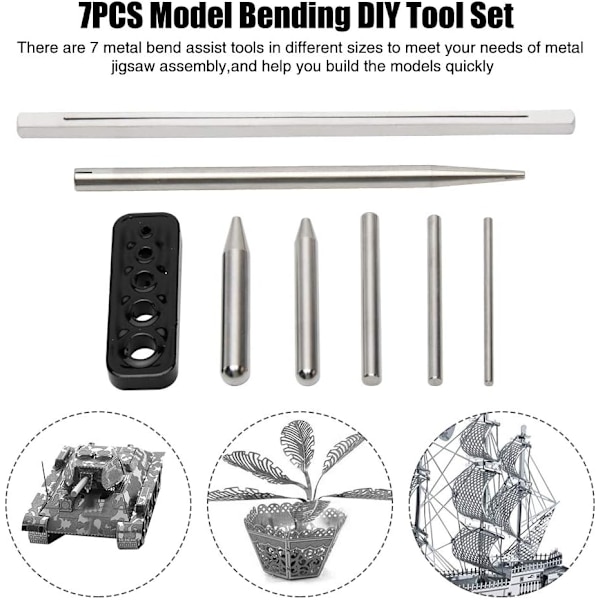 7PCS DIY hållbar cylindrisk böjningsassisterad multifunktionsmetallkit