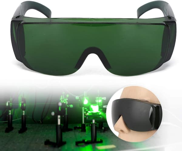 PC-kehys kaihtimet laserlasit suojalasit (vihreä) 1 kpl