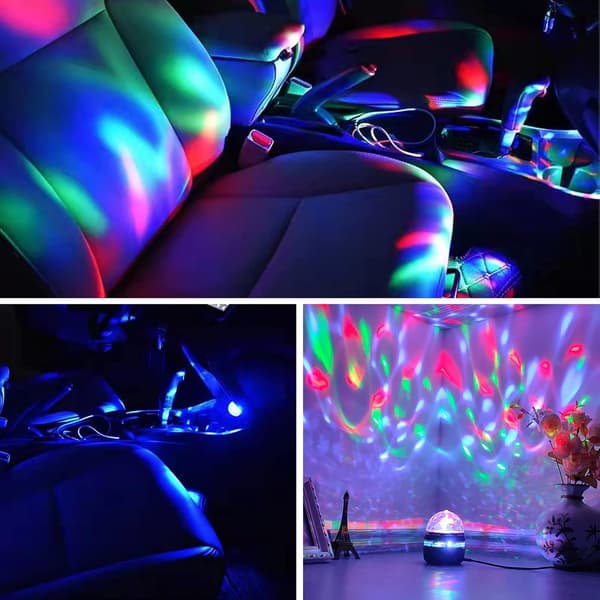LED Galaxy Stjernelys Projektorlampe for Barnerom Mini Stjernenattlys 360° Roterende