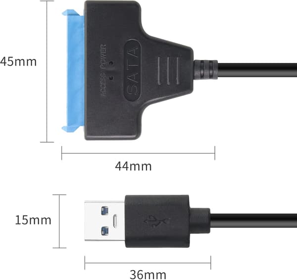 SATA USB 3.0 -kovalevysovitinkaapeli 2,5 tuuman ulkoiselle kovalevylle SSD-tuki