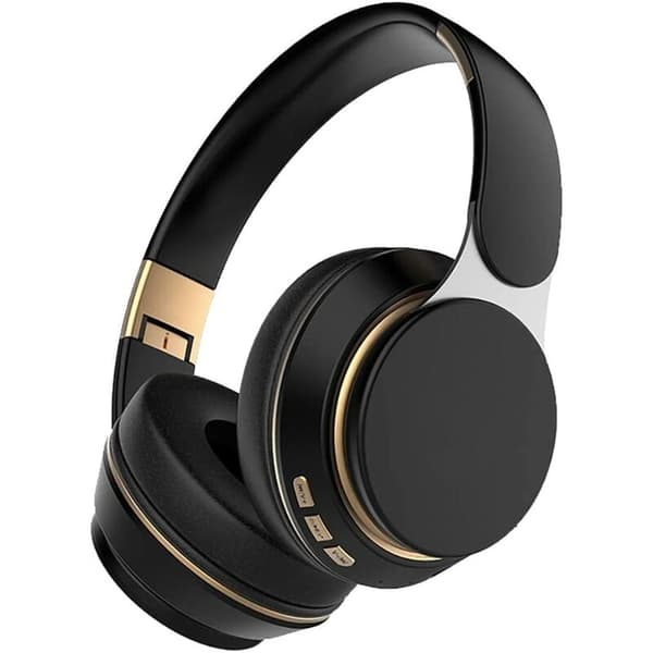 Bluetooth-hovedtelefoner, trådløse Bluetooth-hovedtelefoner med mikrofon TF/FM, Bluetooth-headset, gaming med støjreduktion til iPhone, iPad, Android-sort