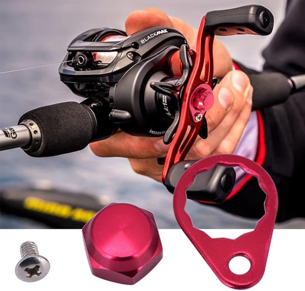 Rullskruvmutterkåpa Låsplatta DIY Fisketillbehör (Röd - Vänsterhand) red