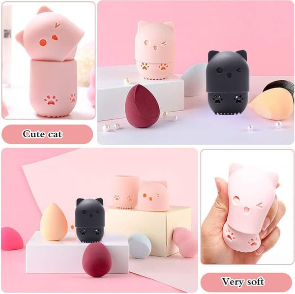 2 stk. silikone svampeholder skønhed make-up blender make-up svampeholder