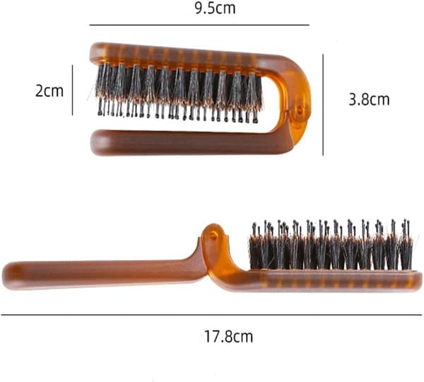 1 stk. foldbar bærbar hovedbørste hårbørste mini hårkam bærbar hårkam