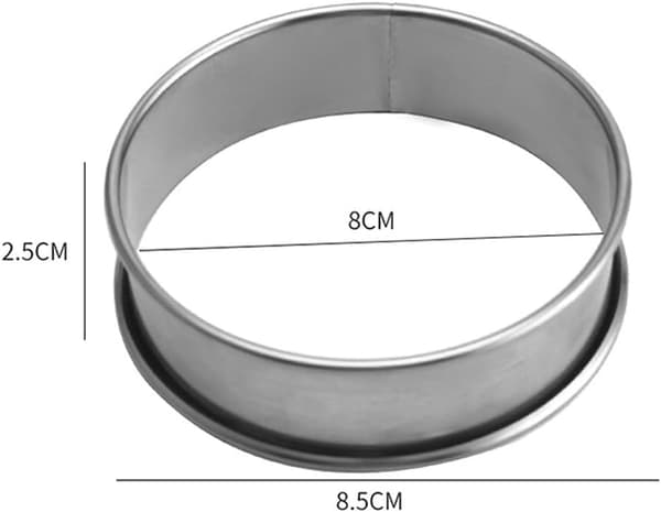6 stk. kageform, non-stick kageforme, perforeret skumring, til at lave perfekte engelske muffins