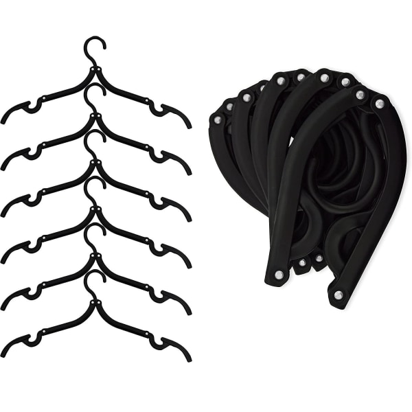 Bär vikbar förtjockad plast halkfri torkställning med krok (svart) 6 stycken