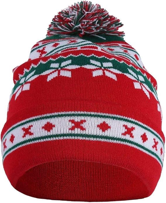 Julmössa Beanie Vinter Varma Stickad Tomteluva Present Unisex