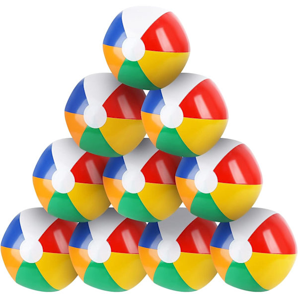 10-pack 30 cm diameter vattenbollar uppblåsbara bulkfärgade set strandfestpåse leksak