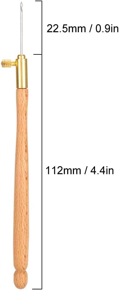 Hæklenåle med 3 nåle, fransk hæklet broderi perleværktøjssæt (træ) color 2