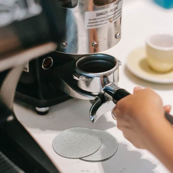 2 st 1,7 mm (0,07 tum) espressopuck-skärm, rostfritt stål kaffefilter nätplatta (58,5 mm) 58.5mm