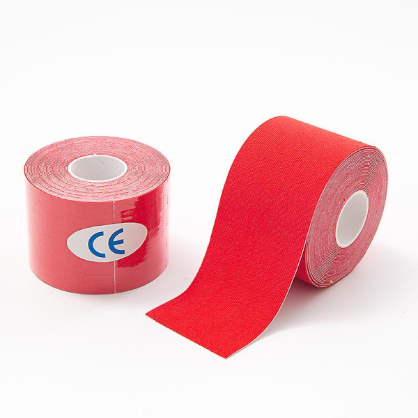 Elastiskt muskelbandage 2" x 16,4 ft Roll Cotton Sports Bandage (röd) 2 st red