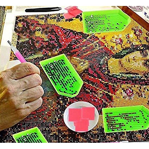 50 st DIY Diamantmålning Lera Korsstygn Lera Broderi Limverktyg (3 x 3 cm)