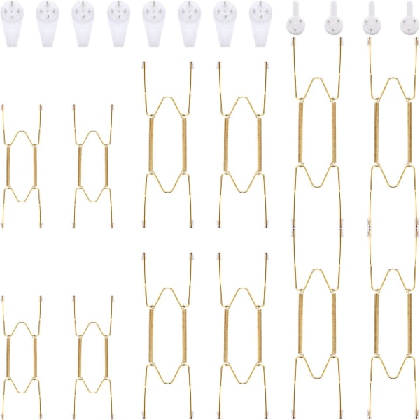 12 stycken osynliga tallrikshängare Väggplåtshängare i rostfritt stål