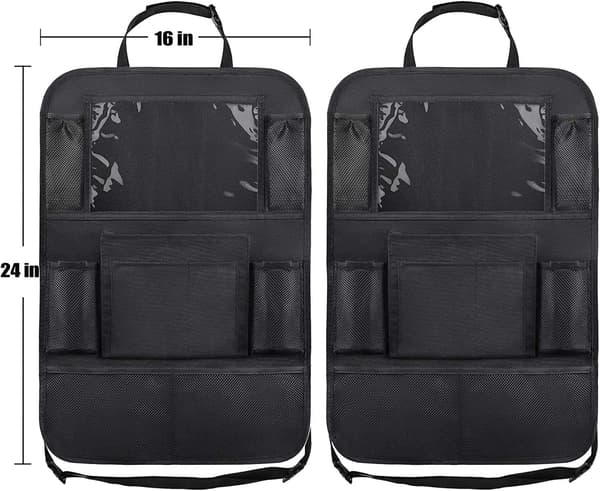 2-pack bilbaksäte skydd för barn, 600D Oxford tyg vattentätt baksäte