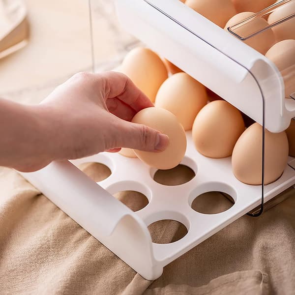 32-roms eggoppbevaringsskuffbeholder Dobbeltlags eggoppbevaringsstativ