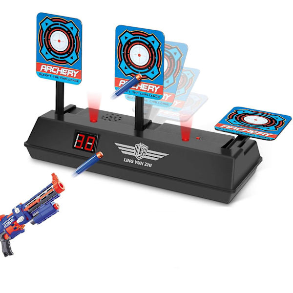 Elektrisk måltavla för Nerf-pistol, automatisk återställning, ljudeffektpoäng