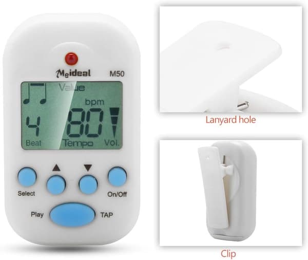 Mini Metronom LCD Digital M50 Metronom Bärbar Clip-On Beat