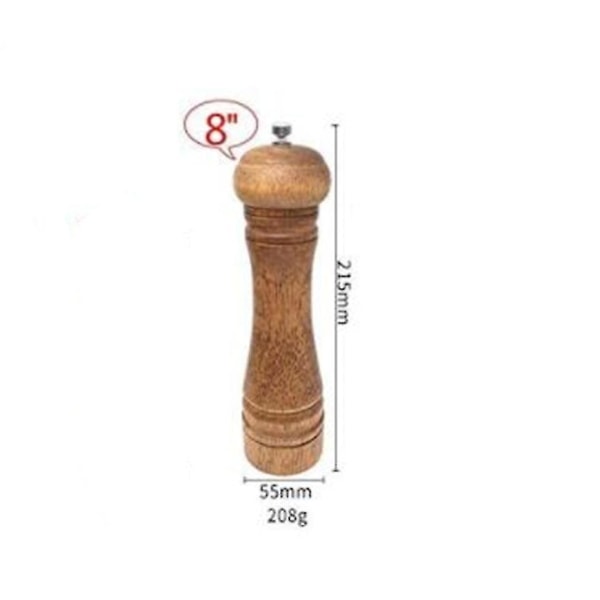 Ek kryddkvarn i ek med justerbar keramisk rotor, 8 tum