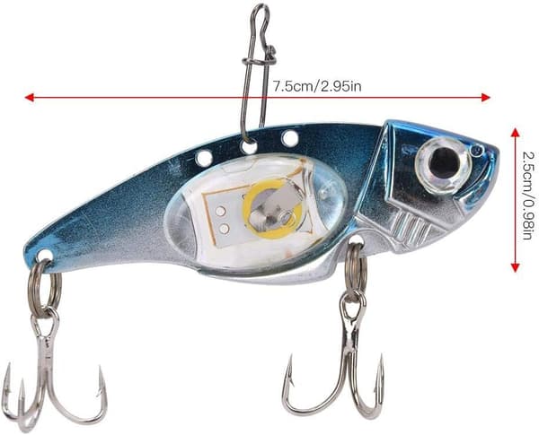 LED fiskeformet undervandsfiskefælde undervands natlys lokkemiddel - 2 stk.