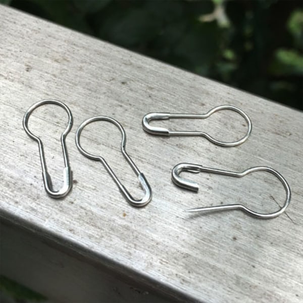 Krok kalebass Brosch Brosch Wire Brosch Nål DIY Tillbehör 100st Silver