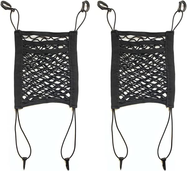 Bil 3-lags netopbevaringspose 25*30CM Sæderyg netpose Opbevaringsnetpose - 2 stk.