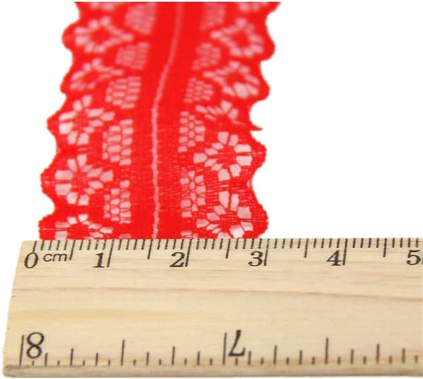 45 meter mønstret blondetape rull blomsterblonder webbing stoffpynt (beige) beige
