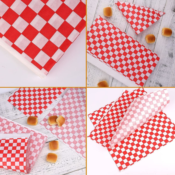 100 ark 28 x 26 cm papper Deli smörgåspapper Hamburgare förpackningspapper