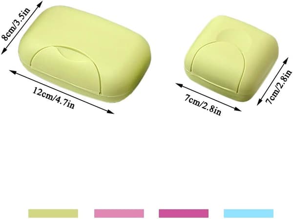 4-pack bärbar färgad tvålbehållare för hem, badrum (4 små)