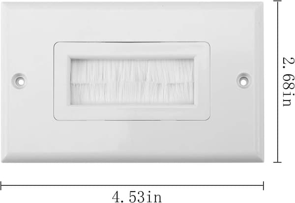 Vægpanel Enkeltport Dækplade Vægbørste Ophæng Multimedia Panel Børste