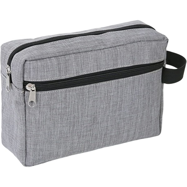 Vattenavvisande necessär för män, tvättväska, kosmetikaväska för handbagage (grå) Grey