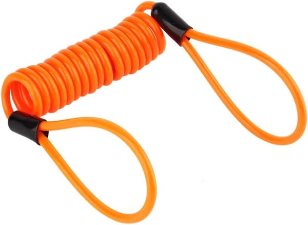 Antistöldfjäderpåminnelse rep, säkerhetsfjäderpåminnelse kabel tät-orange Orange