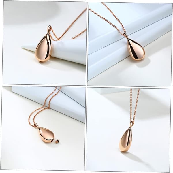 Parfume Vedhæng Diffuser Ask Dråbe Duft Essentiel Aromaterapi Mors Dag Gave (rosaguld) rose gold