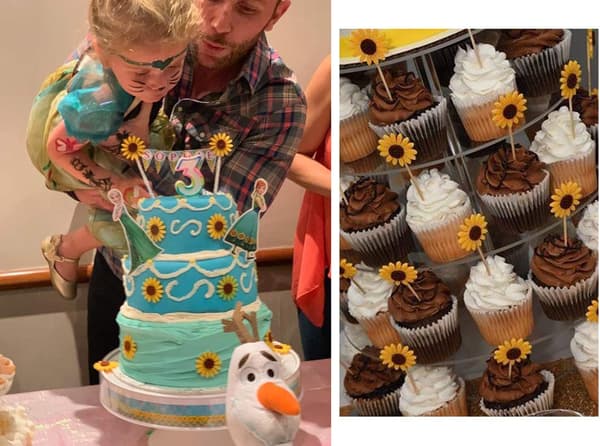 24 STK Søde Solsikke Cupcake Toppere Frugtpinde Kagepynt