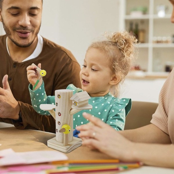 magnetisk leksak barnspel 3 år, hackspett larver fångst lek Montessori leksaker