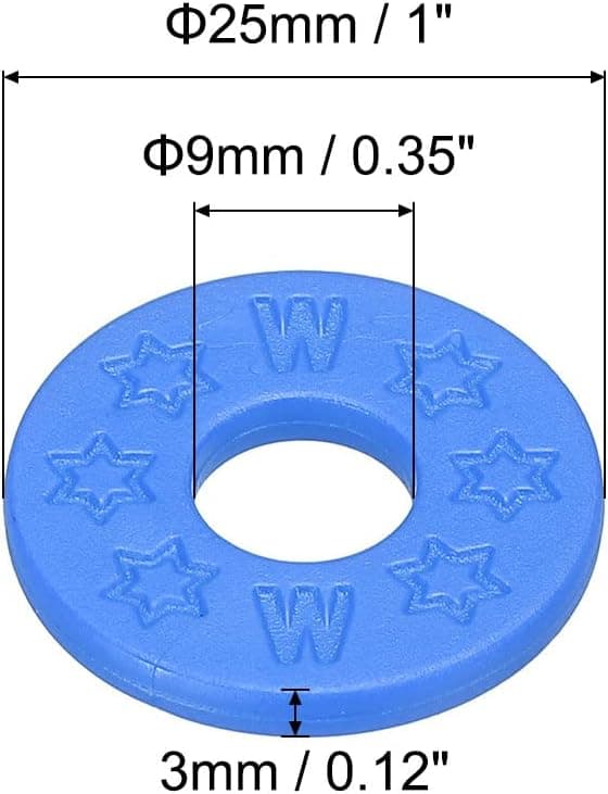 Pakke med 12 stroppeblokker gummistroppeblokk, for gitarstroppknapp (blå) blue