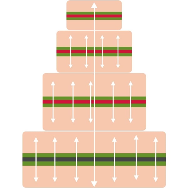 24-delade tårtnålar i plast för konstruktion och stapling av tårta i 9,5"