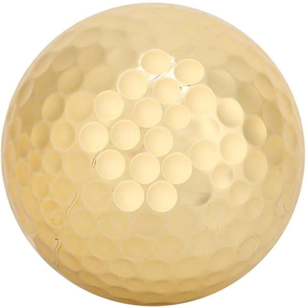 4 st golfbollar bärbar guldpläterad golfboll dubbelskiktskonstruktion sportträning