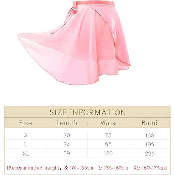 Balett Chiffon Balett Träningsdansklänning Vuxen Dans Träningsklänning (rosa,L) Pink l