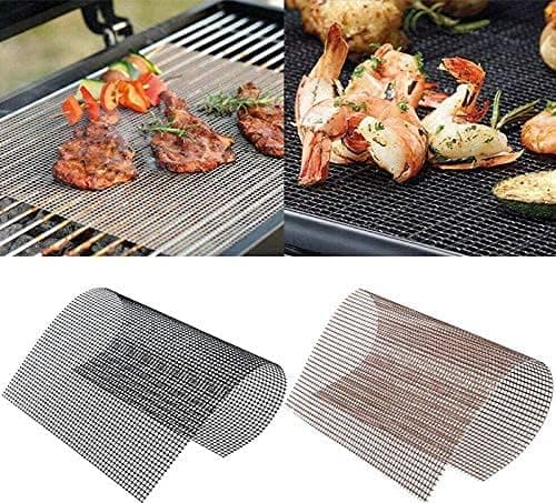 2 stk. grillrist, grillmåtte i net, til indendørs og udendørs grill