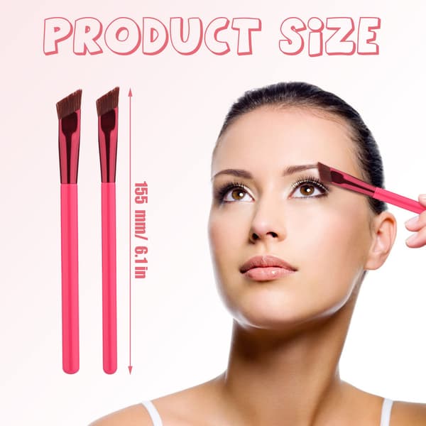 2 st ögonbrynsborstar, ögonbrynsconcealer, concealer, ögonskuggsborste, premium vinklad borste