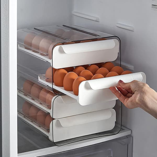 32-roms eggoppbevaringsskuffbeholder Dobbeltlags eggoppbevaringsstativ