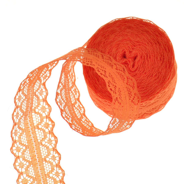 10 Yard 3 Rolls Spetsband Vintage Tyg för DIY-sömnad Presenttillverkning (orange) orange