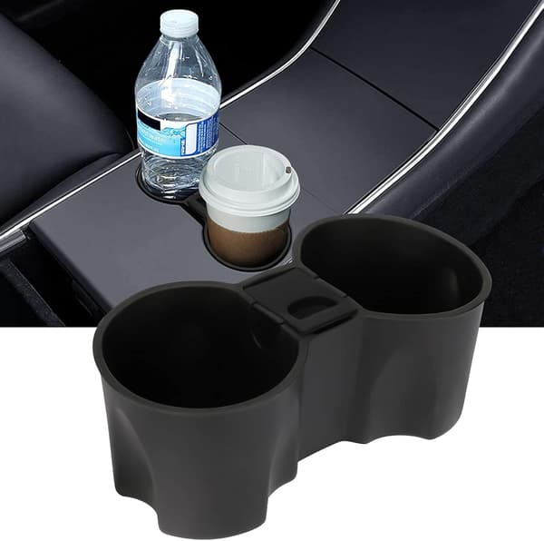 3 Model Y Centerkonsol Drikkeholder med Mini Affaldsspand Kop Interiørtilbehør