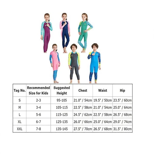 Barnbaddräkt Långärmad dykdräkt Badkläder Helkroppssurfing våtdräkt UV-skydd, M storlek Dark Gray m