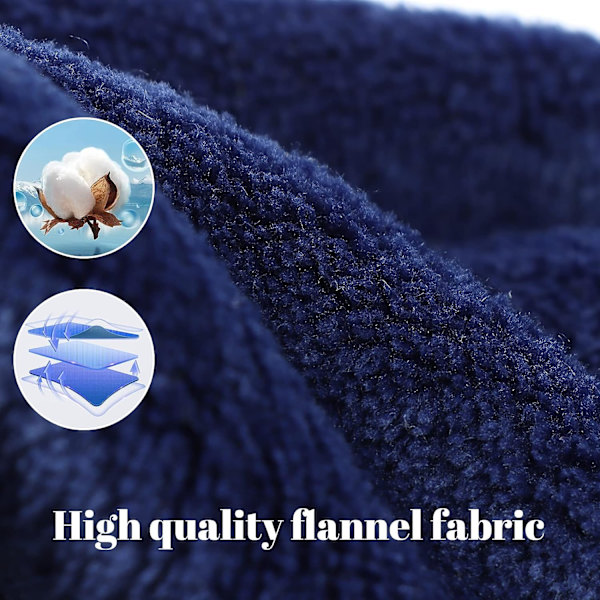 Fleece Overall med huva, långärmad lekdräkt, nyfödd vinterbody, babykläder (blå 80 cm) 80cm