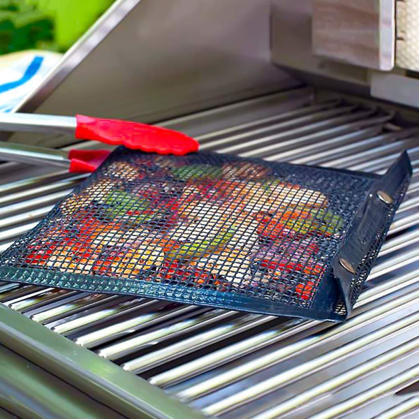 2-pack BBQ-påsar för Grill Bag Net Outdoor BBQ Tool Picknick Köksredskap