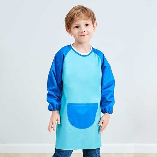 Børns håndværksmalerforklæde, 3-6 år, vandtæt kjole (blå) light blue